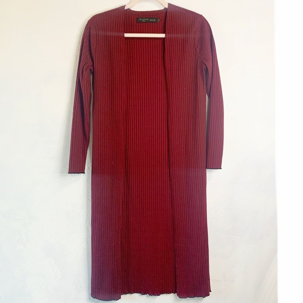 House of Harlow x Revolve James Cardigan Ribbed Duster Red Size XS